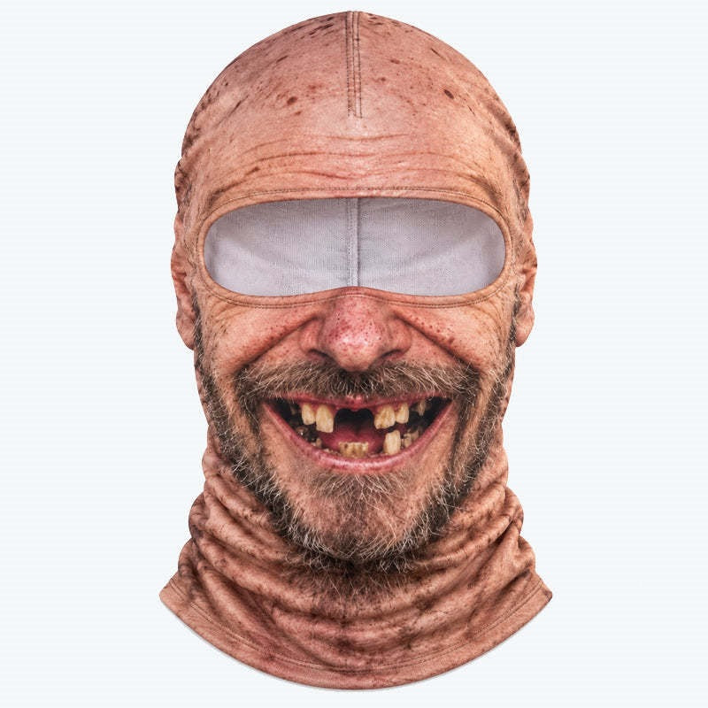 Funny Old Man Face Cover Winter Ski Mask for Outdoor Cosplay Party