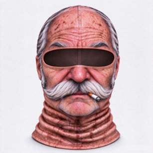Funny Old Man Face Cover Winter Ski Mask for Outdoor Cosplay Party
